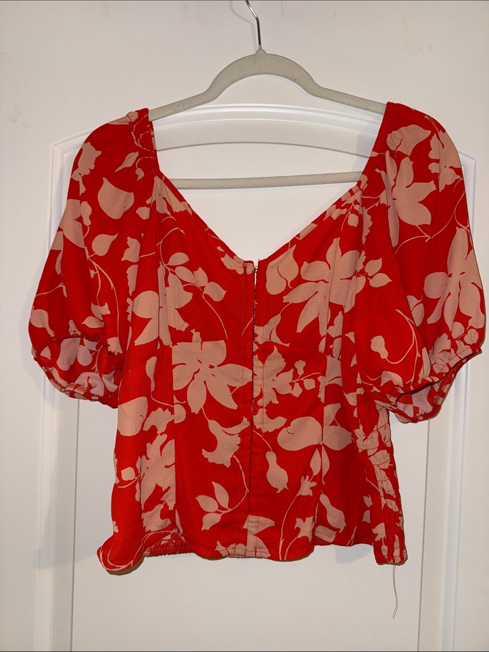Sienna Sky Red Floral Off-Shoulder Peasant Top